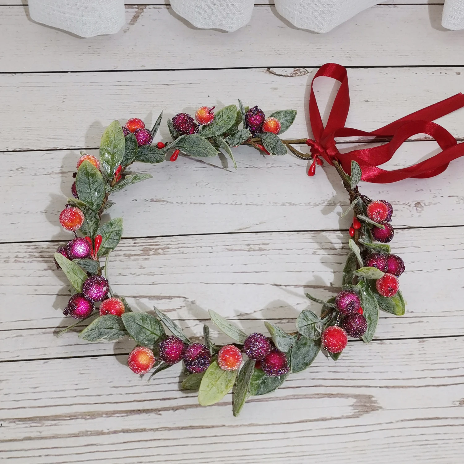 Christmas Flower Crown Festival Headband Women Hair