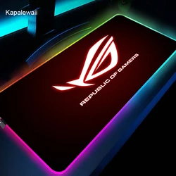Tapis de souris rétro éclairé avec Logo ASUS, pour ordinateur portable, clavier animé, clavier de gamer, décoration de bureau pour CSGO 
