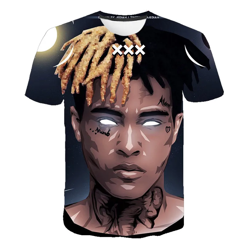 Футболка Aikooki с 3D принтом Xxxtentacion для мужчин и женщин модная тенниска в стиле хип хоп коротким рукавом