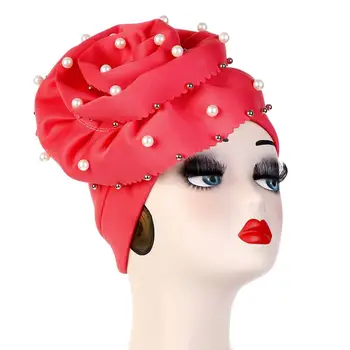 

Women New Style Ruffled Big Flower Scarf Cap Muslim Head Wrap Chemo Turban Ladies Bandanas Hair Accessories