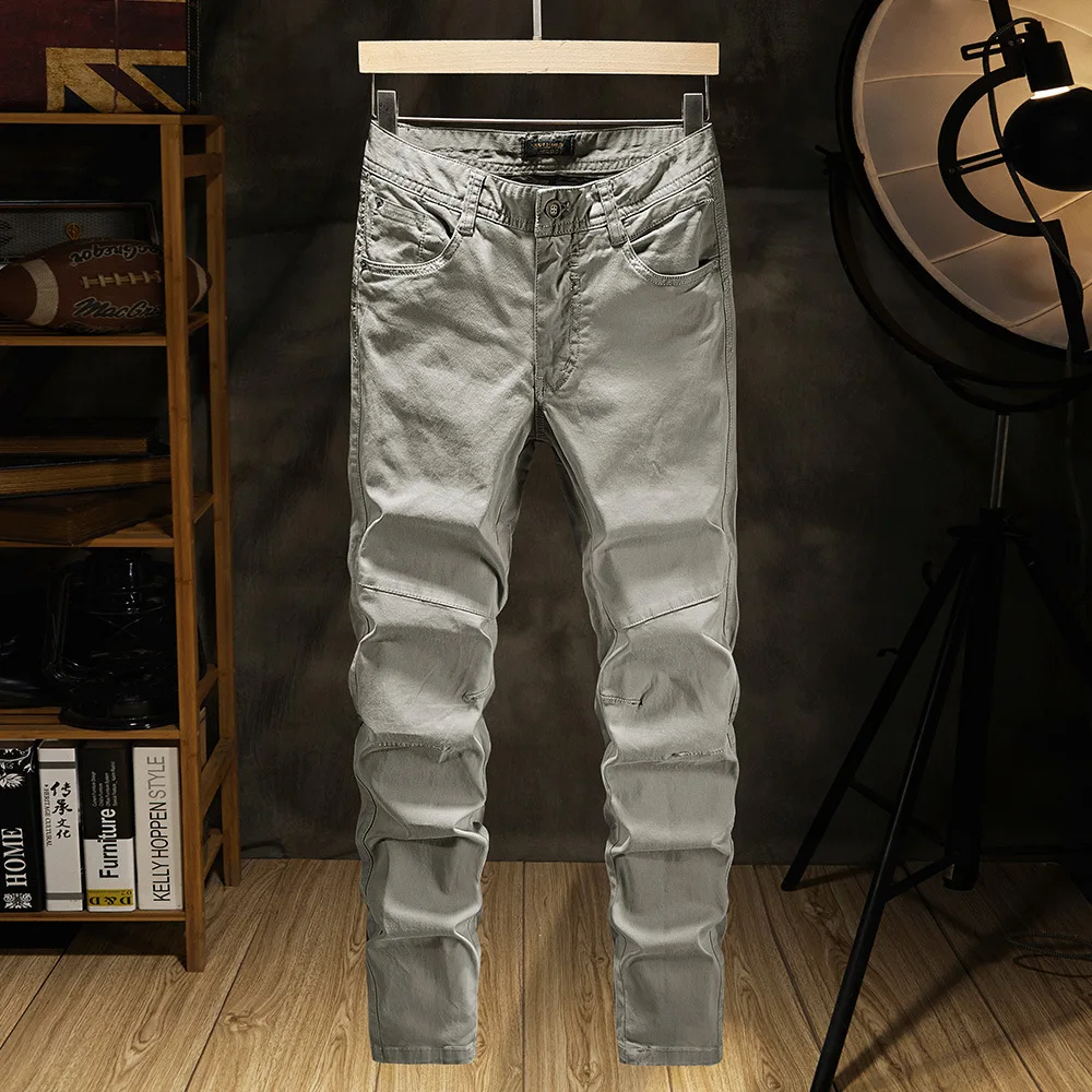 

Casual Winter Men Spring Pants Summer Wild Loose Sports Men Overalls Zipper Mid-Rise Cotton Street Clothing Straight Trousers