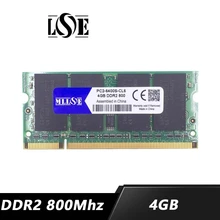 MLLSE speicher ram DDR2 4gb 8gb 800 Mhz PC2-6400 sodimm laptop notebook , memoria ram ddr2 4gb 800 Mhz pc2-6400s, ddr 2 4g 4gb ram