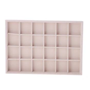 

2pcs/Pack Ring Earring Necklace Display Organizer Box Showcase Tray Pad