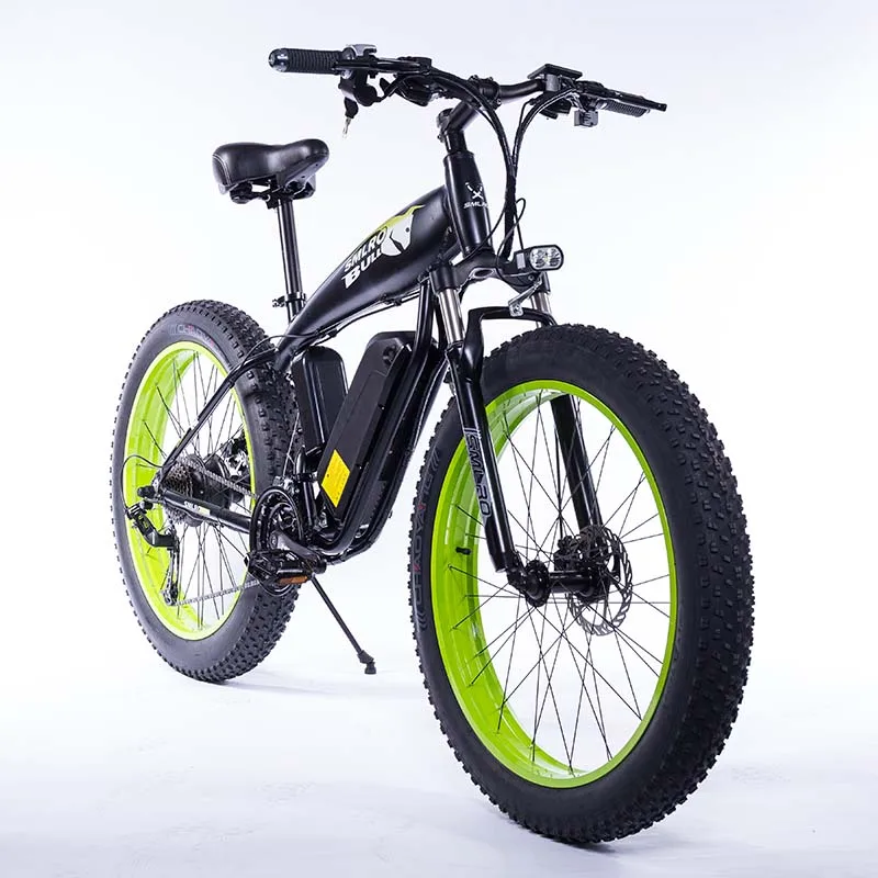 2020 new S10-Aluminum alloy Fat Tire Electric Bike 26x4.0 Snow Mountain Bike 26 Beach auxiliary bicycle 27 speed 48V 12AH 350W