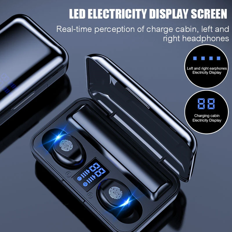 New F9 TWS Wireless Bluetooth V5.0 Smart Touch Earphone with LED Display Sports Headphone Stereo Gaming Headset With Microphone New F9 TWS Wireless Bluetooth V5.0 Smart Touch Earphone with LED Display Sports Headphone Stereo Gaming Headset With Microphone