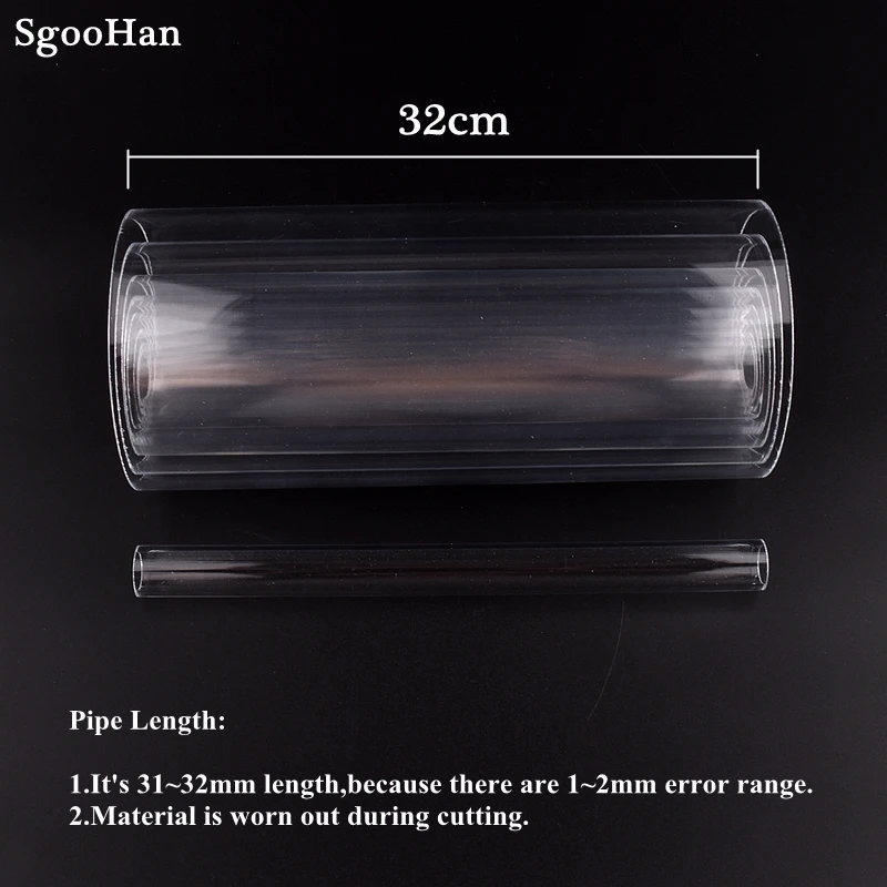 Outer Dia 16~75mm Transparent Acrylic Tube Aquarium Fish Tank Plexiglass Water Supply Pipe Garden Watering Fittings 32cm Long