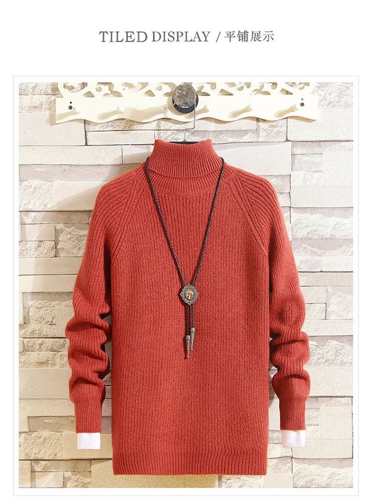 Thick Mens Sweaters New Casual Turtleneck Winter Sweater Men Pullover Long Sleeve Casual Men Jumper Sweater Fashion Clothes