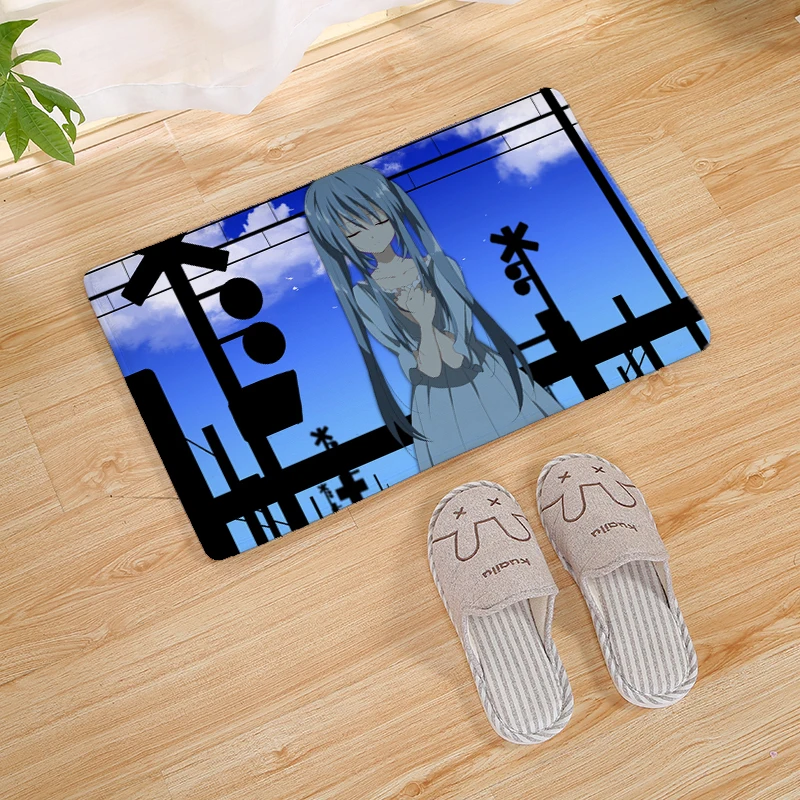 Hatsune Miku печать коврик стелька кухонный коврик ковер Добро пожаловать Придверный коврик для улицы ванная комната нескользящий коврик - Цвет: 15