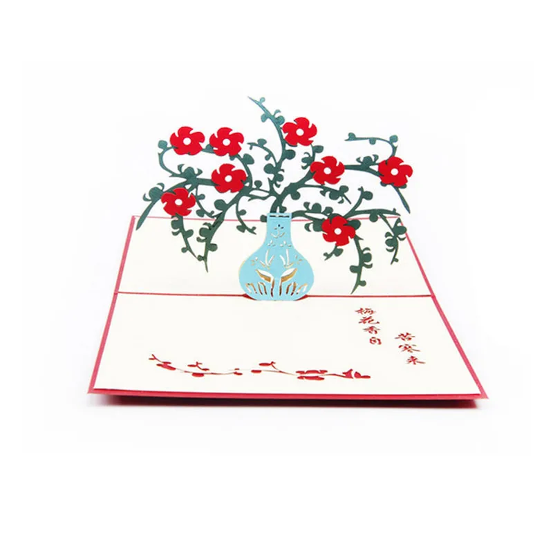  3D Pop Up Invitation Greeting Card Birthday Valentines' Day New Year Xmas Gift D08D - 4000357764731