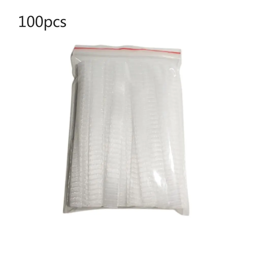 100PCS White Makeup Brushes Net Protective Cover Set Rose Bud Shaped Storage Mesh Sheath Brush Anti-frizzing SO | Красота и здоровье