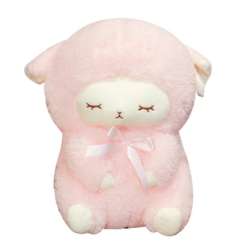 

Hot Sale Kawaii Sleeping Sheep Plush Toys Kids Lovely Alpaca Animal Stuffed Dolls Children Birthday Gifts HJM