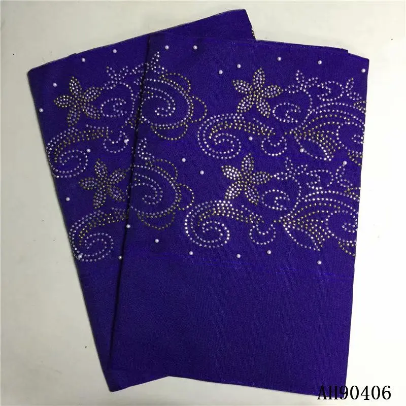 Африканский гелевый головной убор ASO OKE Высококачественная нигерийская Кружевная повязка на голову ASO OKE обертывание бисером и стойками для вечерние 2 шт./лот