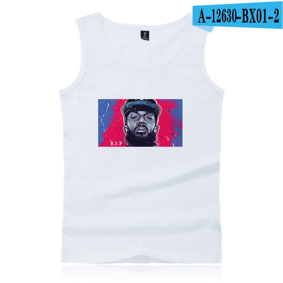 Nipsey Hussle, топы, для улицы, повседневные, модные, с круглым вырезом, без рукавов, для мужчин/женщин, популярная, крутая одежда, большие размеры XXS-4XL - Цвет: K
