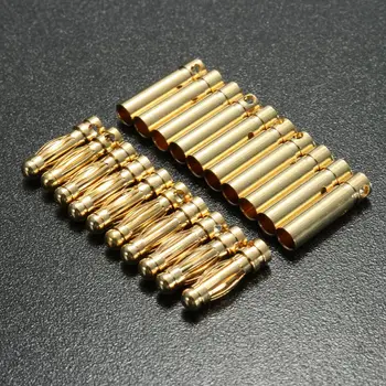 

1x 4.0mm Male Banana gold Plug connectors For Battery ESC Motor