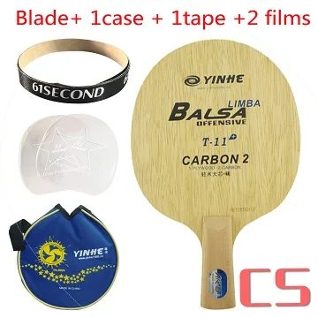 CS with Y 1case Galaxy Milky Way Yinhe T-11+ T 11+ T11+ Limba Balsa с лезвием для ракетки для пинг-понга - Цвет: CS with Y 1case