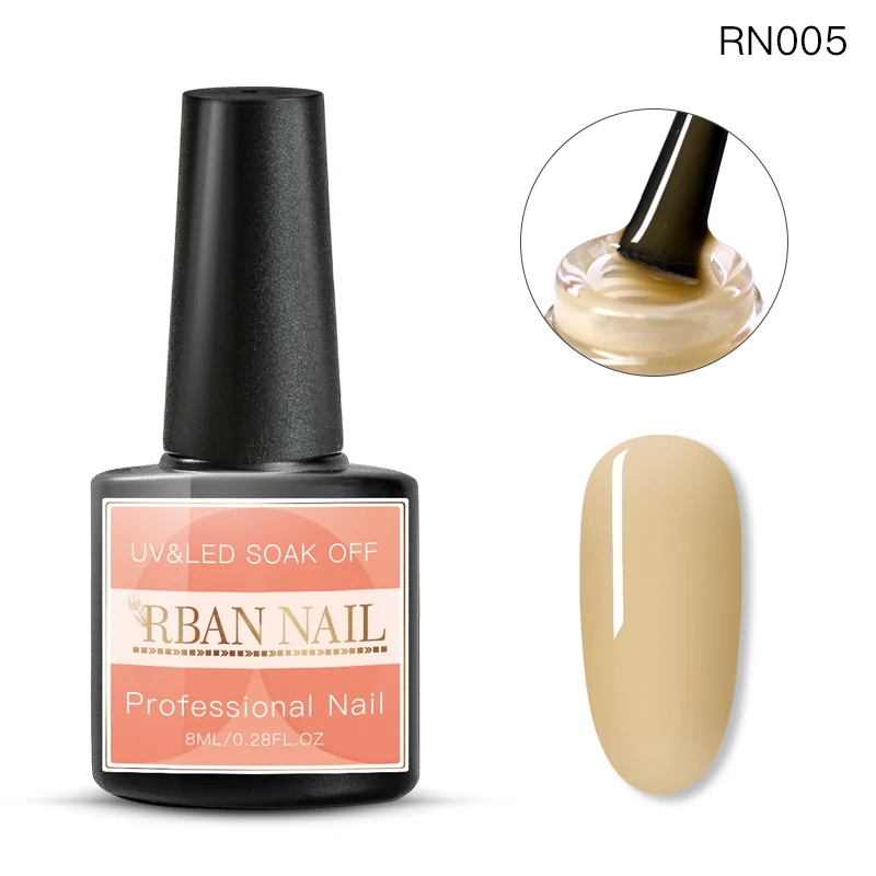RBAN NAIL 8 мл розовый Желейный Гель-лак для ногтей полупрозрачный фиолетовый лак Длительное впитывание УФ-гель для дизайна ногтей лак - Цвет: EES05063