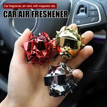 

New 2PCS Bulldog Diffuser Car Air Freshener Car Perfume Auto Solid Fragrance Car Air Vents Scent with Magnet Clip Dropshipping