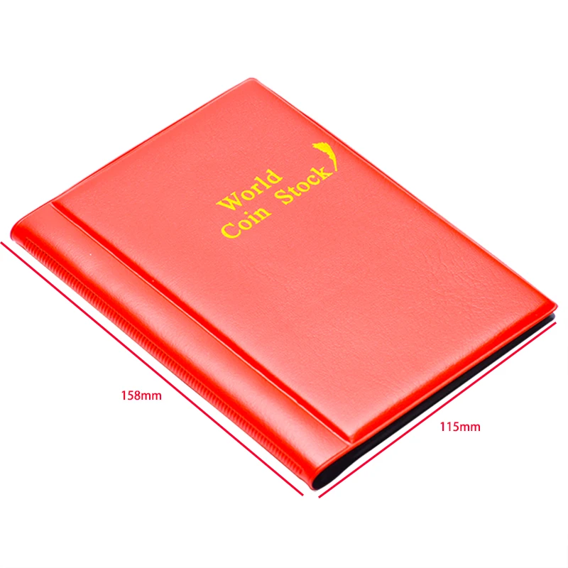 120 Pieces Coins Storage Book Commemorative Coin Collection Album Holders Collection Volume Folder Hold Multi-Color Empty Coin