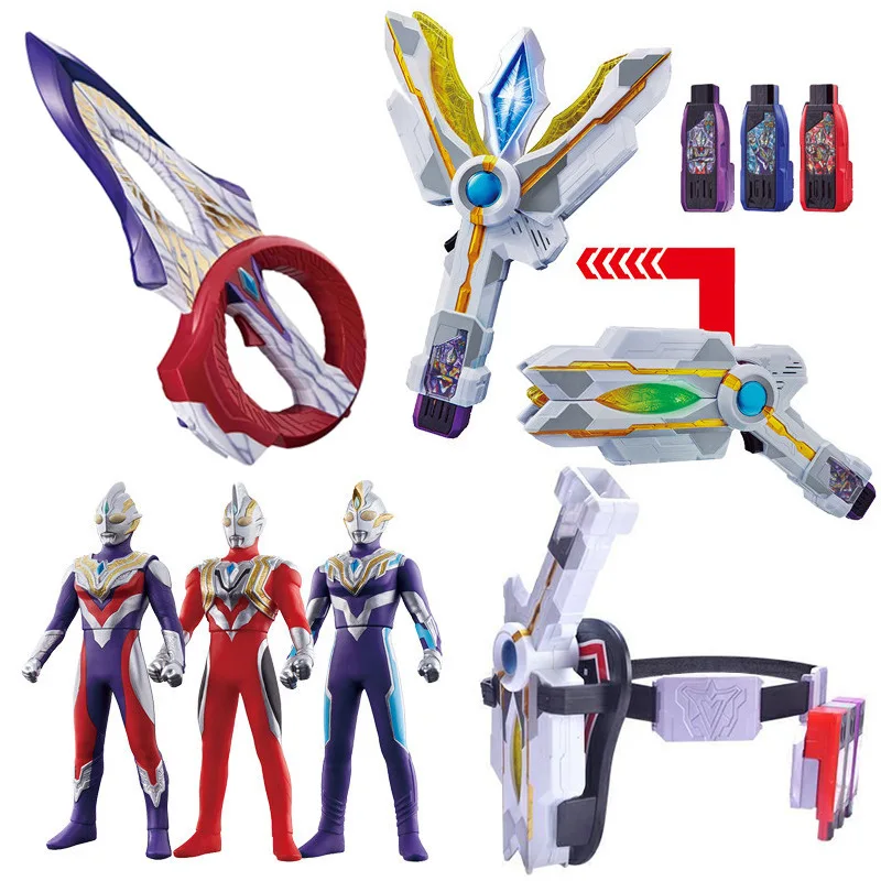 Ultraman Trigger New Generation Tiga GUTS Sparklence Hyper Key Circle Arms 23cm Action Figures Model Puppets Children's Toys Set | Игрушки