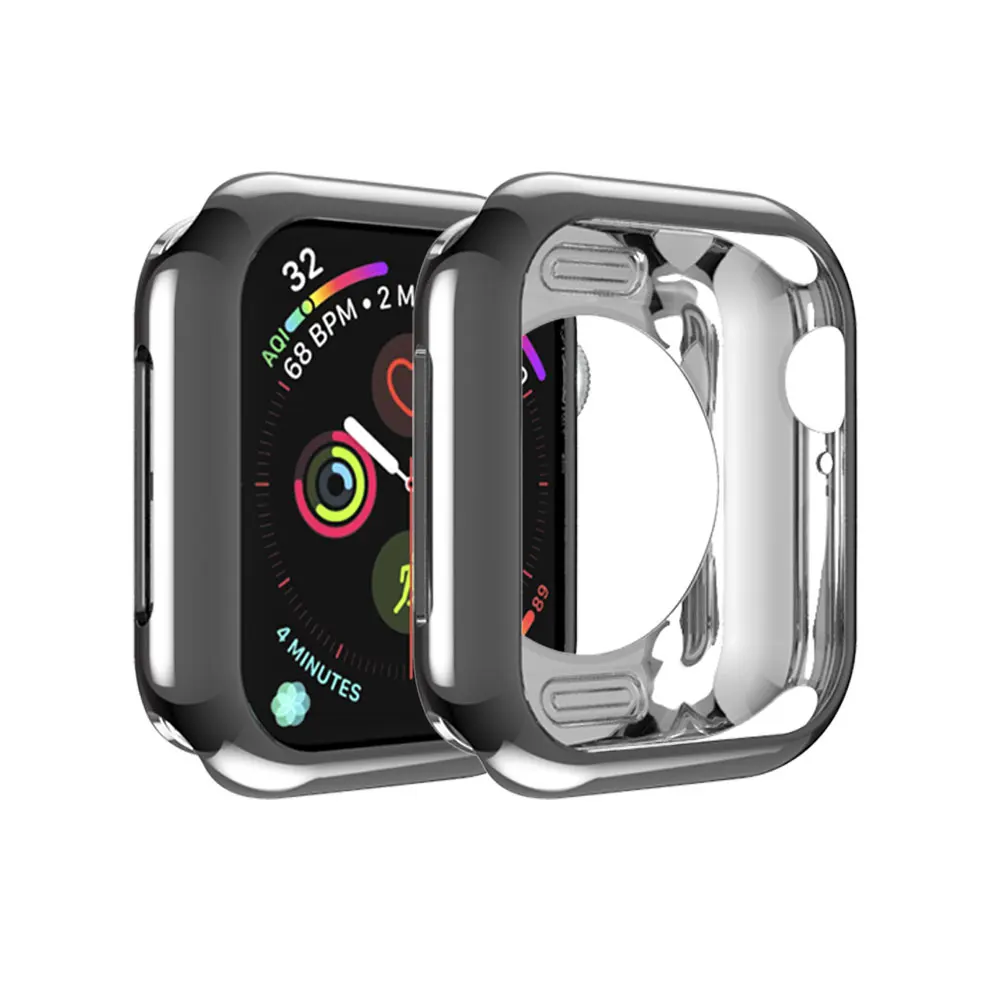 Чехол для часов для Apple Watch Series 4, 3, 2, 1, чехол для ремешка 42 мм, 38 м, 40 мм, 44 мм, тонкий защитный чехол из ТПУ для iWatch 5