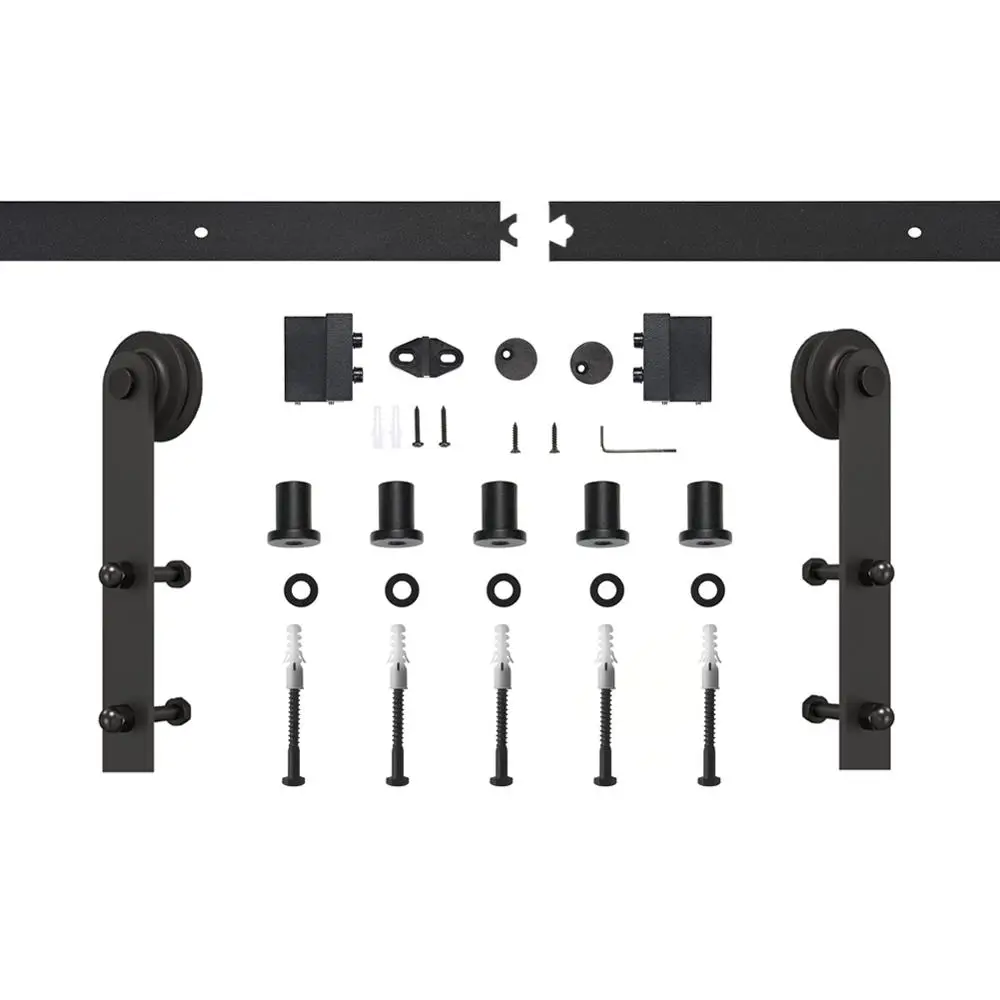 4.9 футов/6 6 футов/8 футов углеродистая сталь черный цвет|sliding barn door hardware|barn hardwaredoor