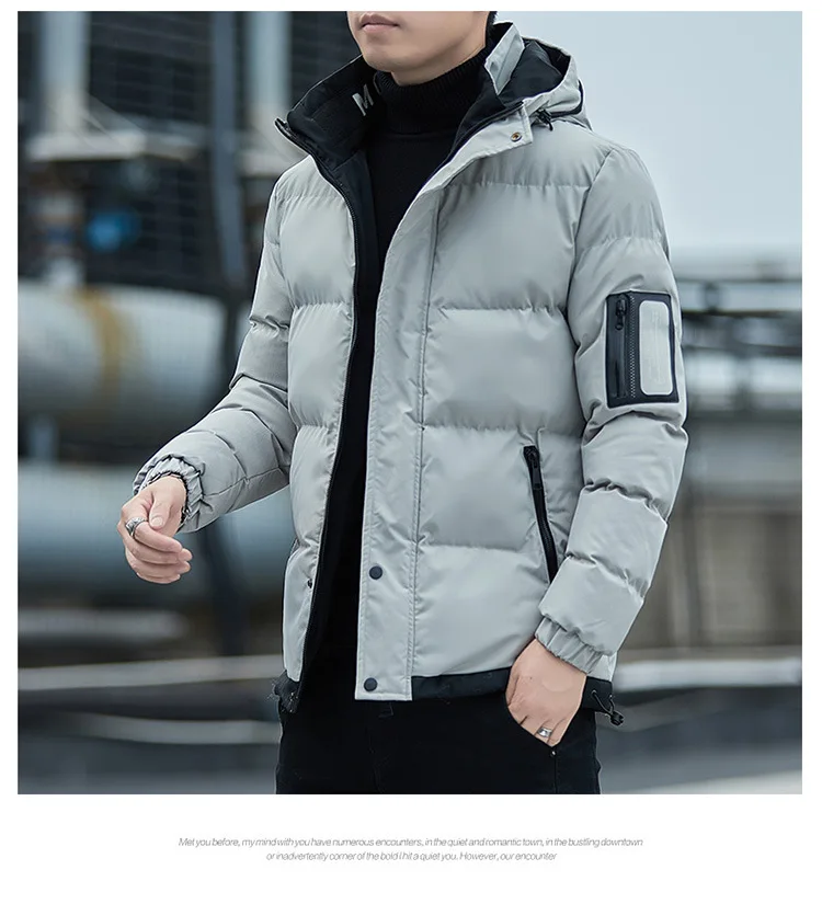 Men's Clothing Winter Jacket 2023 Fashion New Brand Designer Warm Parka Men  Hooded Coat Cotton Padded