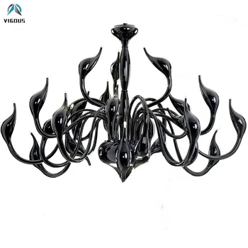 

Post Modern Designers Swan G4 Led Chandelier Lustre Painted Metal Pendant Chandelier for Living Room Indoor Lighting Fixtures AC