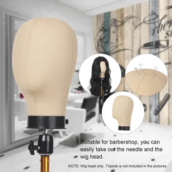 

Wig Head Cork Canvas Block Head Mannequin Head Wig Display Styling Head with T-Pins 21~24 Inches Optional