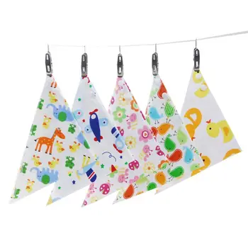 

10 Pcs/Pack Newborn Baby Feeding Bib Infant Cotton Triangle Saliva Towel Bandana Dribble Feeding Apron Bibs