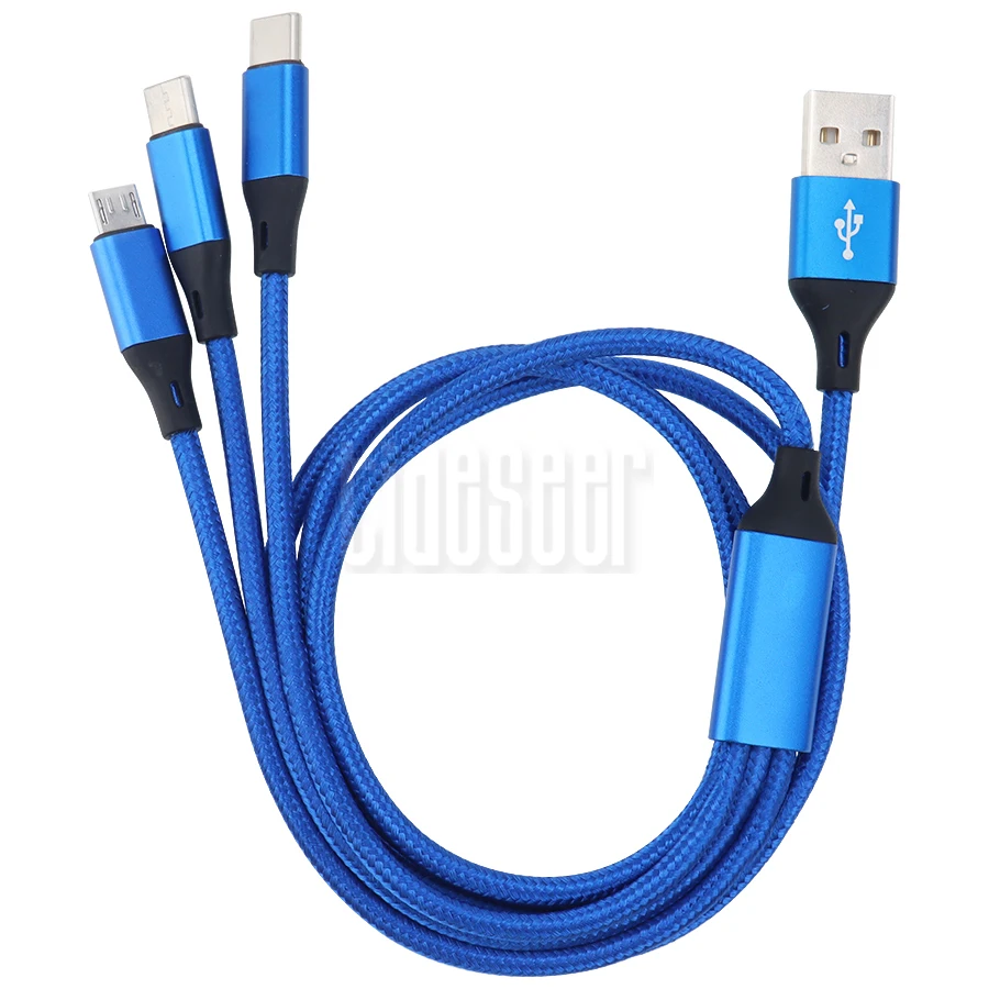 US $619.09 12m 3 In 1 USB Cable 3A Micro Usb Type C Fast Charging Cables For IPhone 11 XS Xiaomi Samsung Android Phone Charge Cord 500pcs