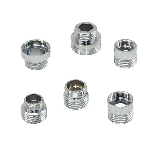 Sárgaréz 1/2 " - M16 M18 M24 M28 Szál Csatlakozó Hím Nőstény Pezsgő Víztisztító Csaptelep Rézszerelvények Ezüst Bevonás