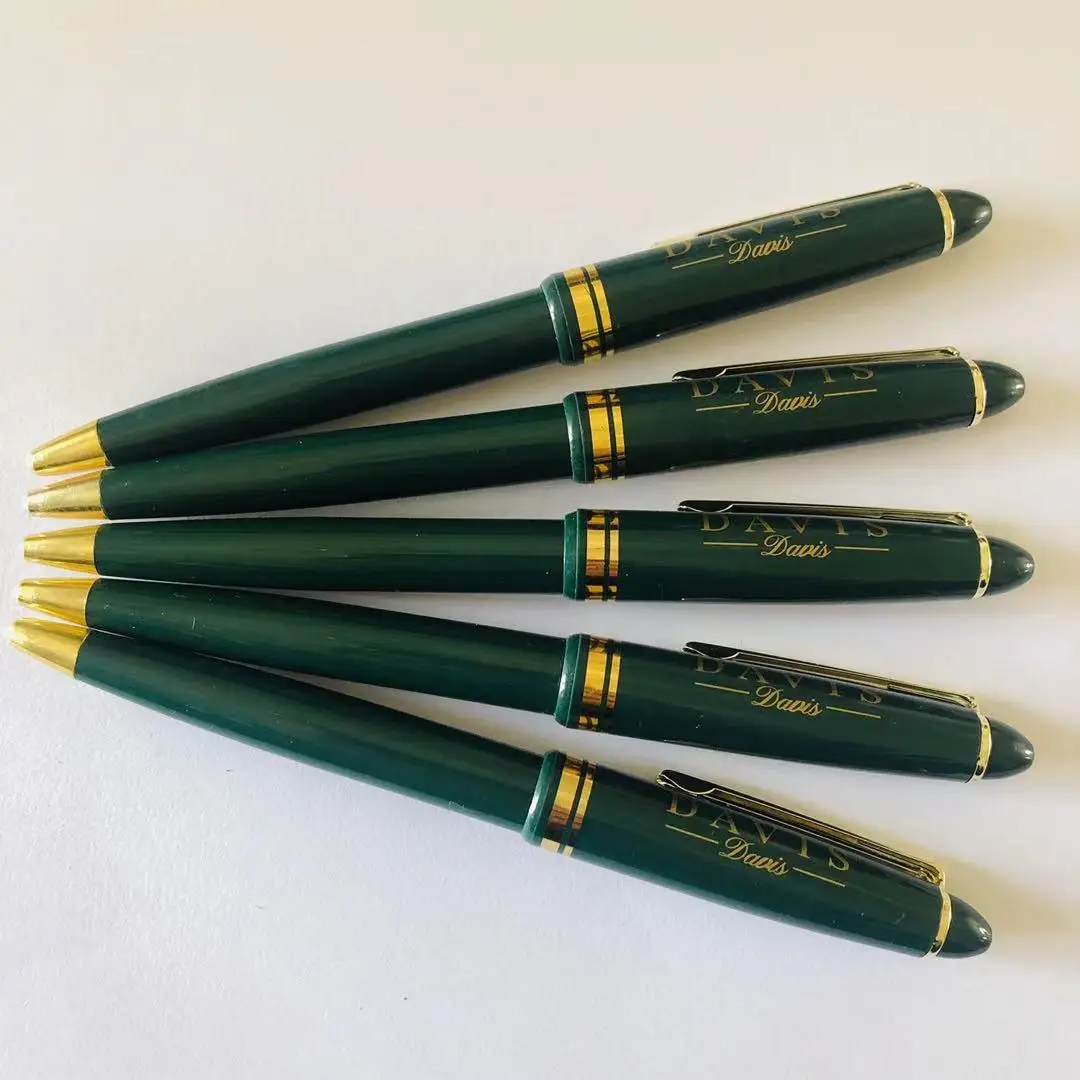 アウトレット最安値 ホット販売格安プロモーションギフトホテルボールペンダークグリーンクリックアクション書き込みプラスチックペンブランドのカスタムロゴ 大阪通販 Akhf Ir