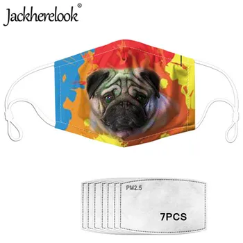 

Jackherelook Dustproof Reusable Mask Lovely Cats&Dogs Pattern Elastic Half Mouth Face Mascherine Ladies Adjustable Masques