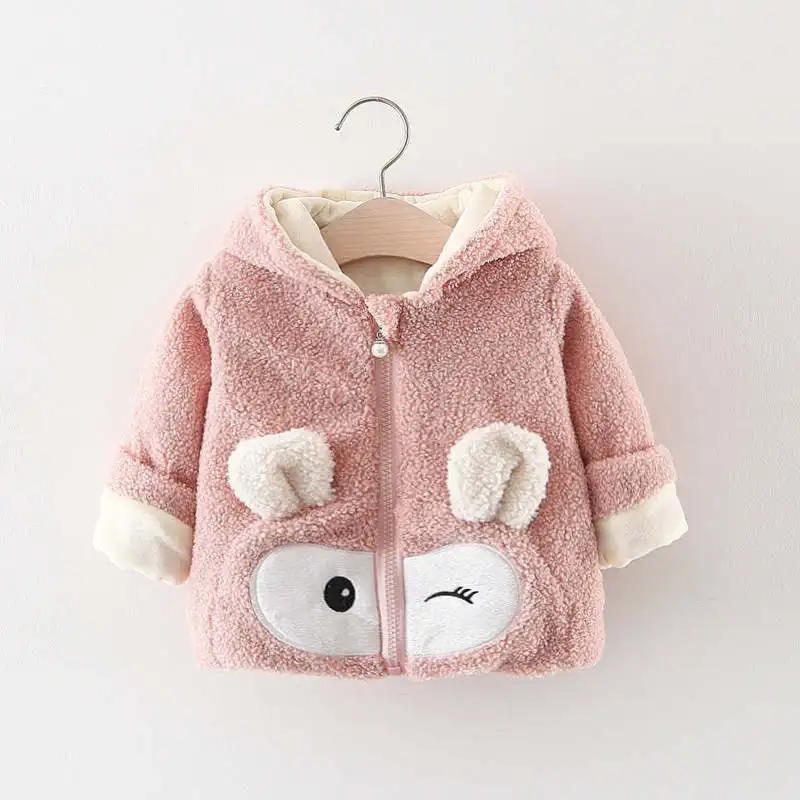 picture color Младенец bibicola куртки для маленьких девочек мода bebe мультфильм мех толстовки Верхняя одежда малышей Детская одежда детские спортивные куртки пальто - Цвет: picture color