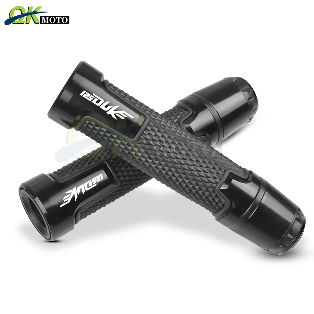 Аксессуары для мотоциклов 7/8 ''22 мм CNC алюминиевые ручки и ручки бар ручки торцевой слайдер колпачок штекер набор подходит для KTM 125 DUKE 125 duke - Цвет: Черный
