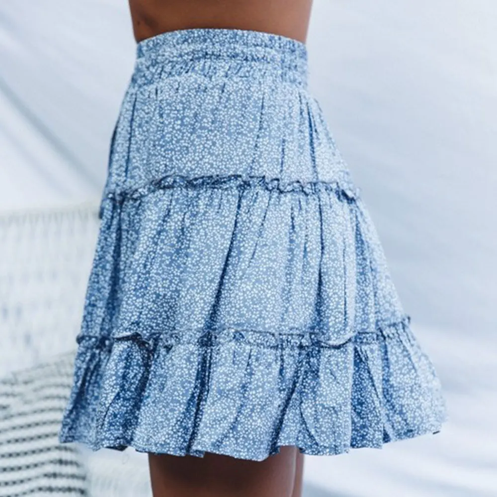 Jocoo Jolee Women Summer Floral Print Pleated Mini Skirt Elegant High waist Short Beach Holidays Casual Skirt Boho Cotton 2XL Jocoo Jolee Women Summer Floral Print Pleated Mini Skirt Elegant High waist Short Beach Holidays Casual Skirt Boho Cotton 2XL