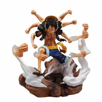 

Anime One Piece Monkey D Luffy GEAR Fourth Gomu Gomu no Gatling GK PVC Action Figure Statue Collection Model Toys Doll 31cm