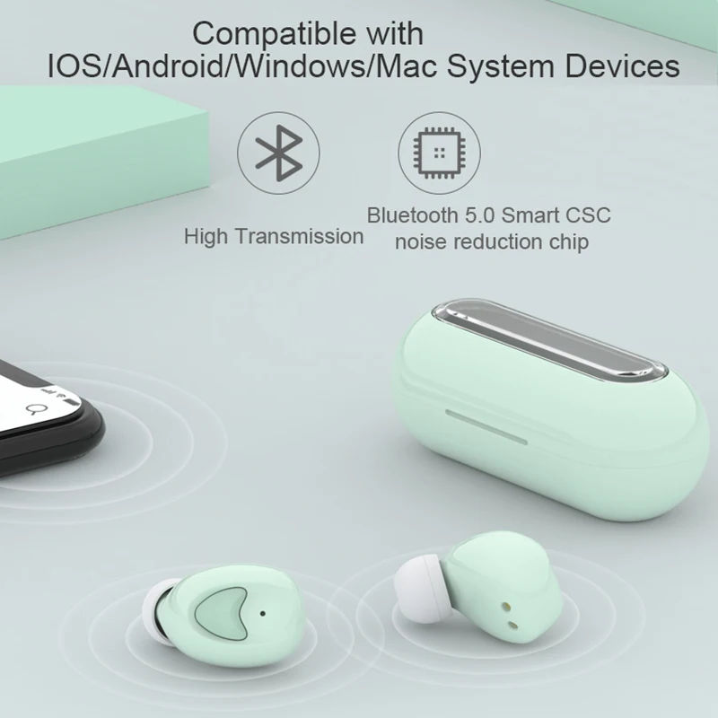 TWS Bluetooth гарнитура новые Macaron беспроводные наушники музыкальные наушники с шумоподавлением игровая гарнитура стерео беспроводные наушники
