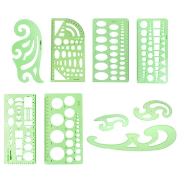 

PS Stencil Furniture Drawing Architectural Template Measuring House Plan Building Formwork Drafting Tool Technical Geometric