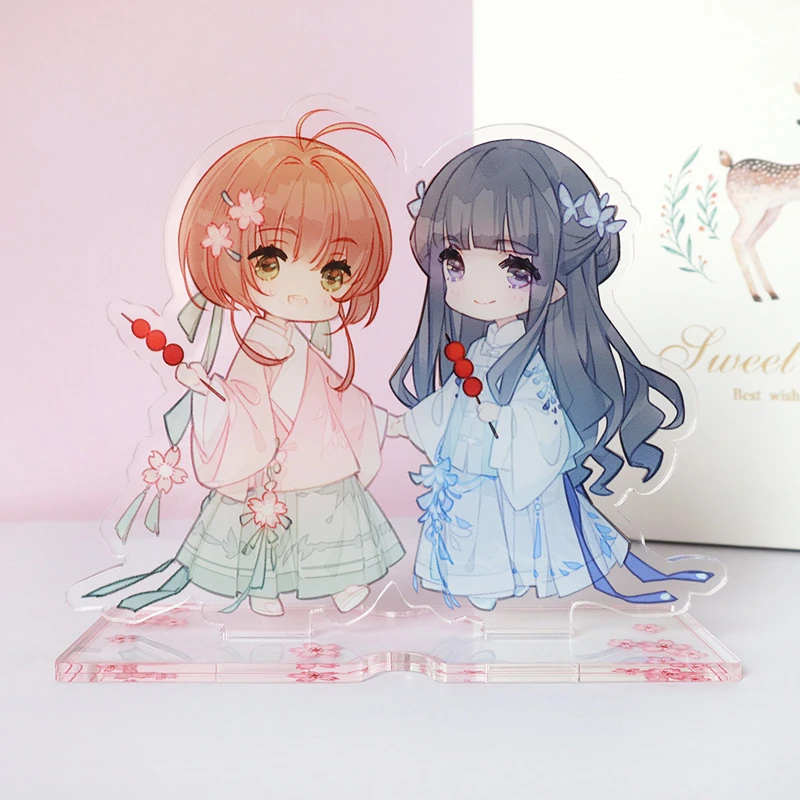

Anime Cardcaptor SAKURA Cartoon LI SYAORAN Keychain Pendant Keyring Decoration Stand Mobile Phone Holder Cos Accessories Gift
