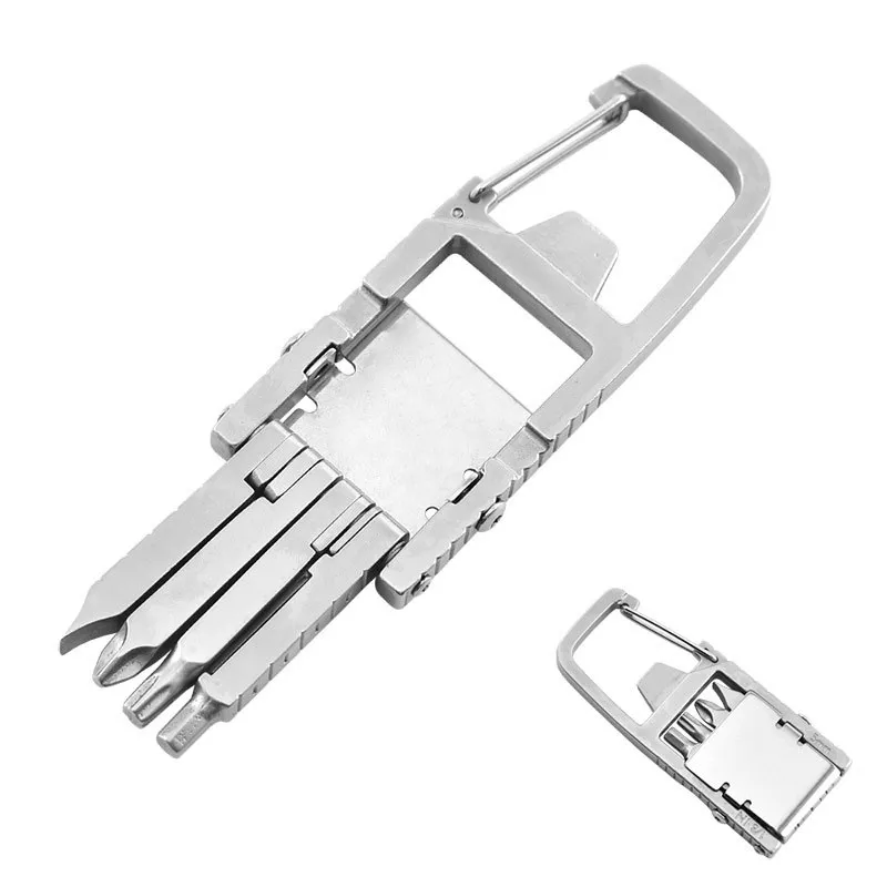 

Stainless Steel Bottle Opener Outdoor Emergency Tool Multifunctional With Screwdriver Wrench Combination Tool EDC