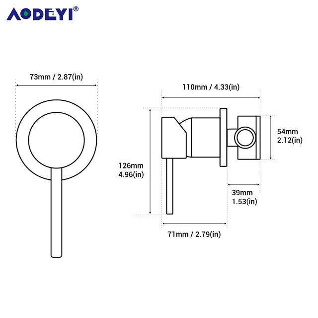 วาล์วฝักบัวทองเหลืองฝักบัวก๊อกน้ําวาล์วควบคุมตัวเปลี่ยนทิศทางติดผนังวาล์วผสมสําหรับหัวฝักบัวพวย Matte Black & Chrome 6
