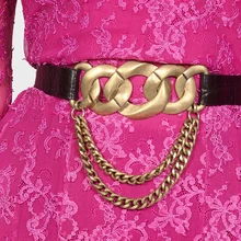 Dvacaman, новинка, ZA, ограниченная серия, кожаный ремень для женщин, панк, золотой цвет, полностью металлическая пряжка, поясные ремни, Аксессуары для платья