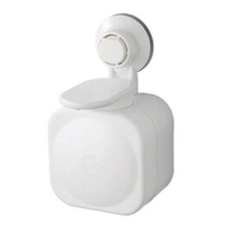 Suction Cup Soap Dispenser Wall Mounted ABS Waterproof Hands Free Soap