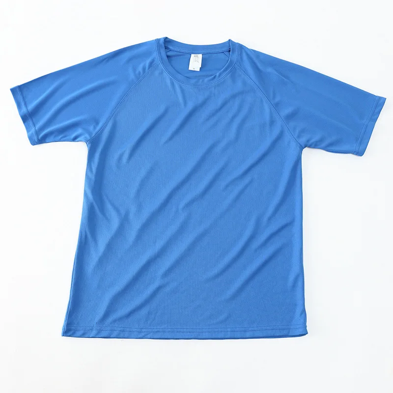 Новая летняя мужская и женская футболка с коротким рукавом, быстросохнущая футболка с логотипом на заказ, Студенческая спортивная командная одежда, сделай сам - Цвет: BabyBlue