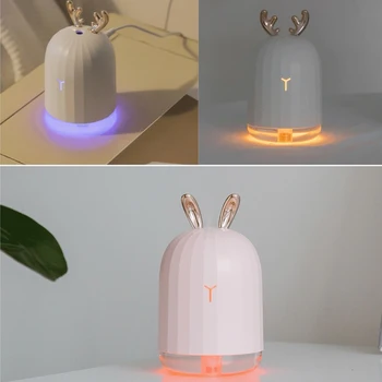 

New 220ML Ultrasonic Air Humidifier Aroma Essential Oil Diffuser for Home Car USB Fogger Mist Maker with LED Night Lamp