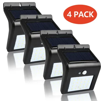 

4pcs LED Solar Powered Wall Light Motion Sensor Outdoor Garden Security Lamp Solar street light Solar garden light Night light