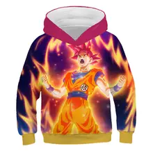 Толстовки с капюшоном в стиле аниме «Жемчуг дракона», «Z Pocket Gohan Goku», Детская толстовка с 3D принтом, толстовки Harajuku, детские толстовки с длинными рукавами для мальчиков и девочек