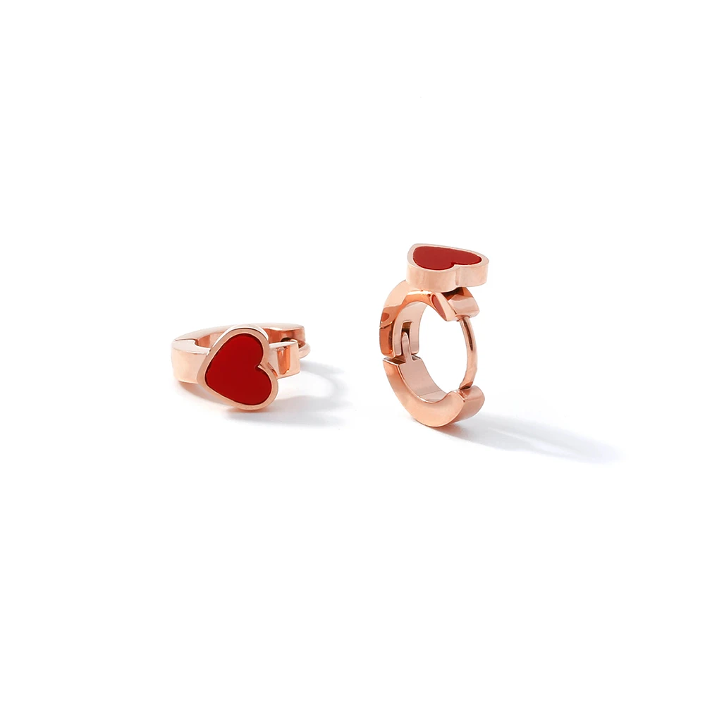 YMYW серьги-гвоздики в форме сердца, 585 розовое золото, нержавеющая сталь, ювелирное изделие для женщин, подарок для влюбленных, высокое качество, модный темперамент, очаровательный