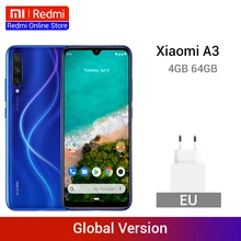 Глобальная версия Xiaomi mi мобильного телефона A3 mi A3 4 Гб 64 Гб Snapdragon 665 48MP Тройная камера s 32MP фронтальная камера 6,088 AMOLED дисплей